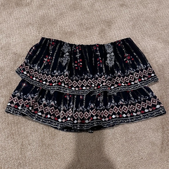 Joie Tiered Metallic Mini Skirt - Picture 2 of 4
